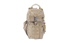 Allen Lite Force Tactical Sling Pack, Tan Endura Fabric, Sling Design, Padded Adjustable Single Shoulder Strap, Conceal Carry Compatable, Large Main Compression Strap, Water Bottle And Sunglasses Pockets, Hydration Compatible, 18"x9.75"x7.5", 1200 Cubic I