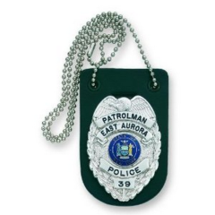 Strong Leather Badge Holder in Black Leather - 71900-0002