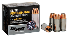 Sig Sauer Elite Performance .45 ACP Jacketed Hollow Point, 200 Grain (20 Rounds) - E45AP1-20