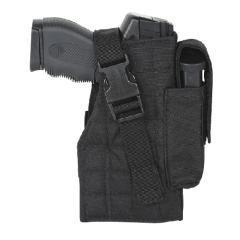 Tactical Molle Holster w/ Attached Mag Pouch Color: Black Hand: Left Handed - 25-0029001002