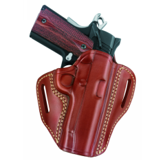 Open Top Two Slot Holster  Open Top Two Slot Holster Chestnut Brown Finish Fits most 1911-type pistols with 3.0 to 4.25 bbl incl. COLT Defender, Officers ACP, Commander Combat Commander, Lightweight CCO; KIMBER Ultra, Elite, Compact, Pro; PARA-ORDNANCE P1