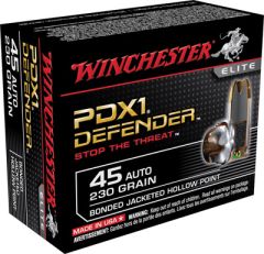 Winchester Elite .45 ACP Bonded PDX, 230 Grain (20 Rounds) - S45PDB