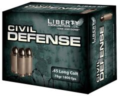 Liberty Ammunition Civil Defense .45 Long Colt Hollow Point, 78 Grain (20 Rounds) - LACD45013
