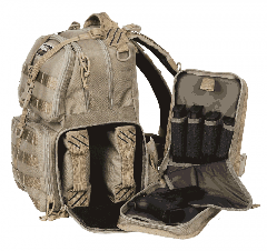 G*outdoors - Inc Tactical Range Grimeproof Range Bag Backpack in Tan 1000D Nylon w/Teflon Coating - T1612BPT