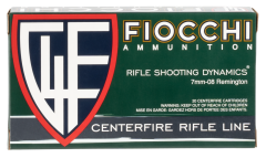 Fiocchi Ammunition Shooting Dynamics 7mm-08 Remington Boat Tail Soft Point, 139 Grain (20 Rounds) - 7MM08B