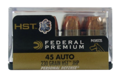 Federal Cartridge Premium Personal Defense .45 ACP Hydra-Shok JHP, 230 Grain (20 Rounds) - P45HST2S