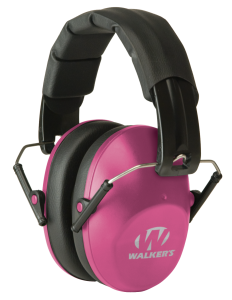 Walkers Game Ear GWPFPM1PNK Pro Low Profile Folding Muff Earmuff Pink