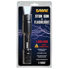 Sabre S1000SF 1 Million Volt Stun Gun/Flashlight Black