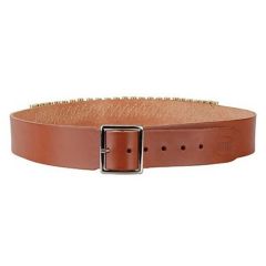 Hunter Company Wide Cartridge Belt in Brown Smooth Leather - Large
