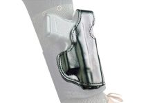 Desantis Gunhide 14 Die Hard Right-Hand Ankle Holster for Glock 43 in Black Leather - 014PC8BZ0