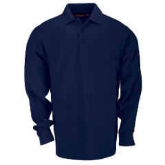 5.11 Tactical Tactical Men's Long Sleeve Polo in Dark Navy - Large