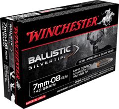 Winchester Supreme 7mm-08 Remington Ballistic Silvertip, 140 Grain (20 Rounds) - SBST708