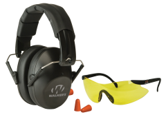 Walkers Game Ear GWPFPM1GFP Passive Pro Safety Comob Kit Earmuff/Plugs/Glasses 31 db Blk