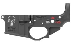 Spikes STLS015-CFA Lower Forged Punisher Multi-Caliber AR Platform Black