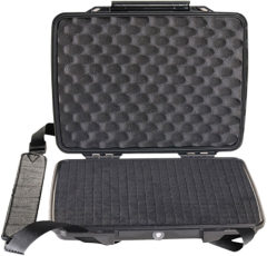 Pelican 1075 HardBack Case w/Removable Shoulder Strap ABS Polymer Black