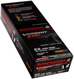 Winchester Supreme .22 Winchester Magnum Poly-Tip V-Max, 30 Grain (50 Rounds) - S22M2PT