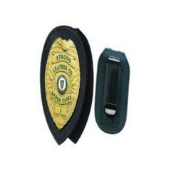 Strong Leather Recessed Badge Holder in Black Leather - 81137-0852
