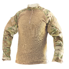 Tru Spec Combat Shirt Men's 1/4 Zip Long Sleeve in Multicam - X-Large