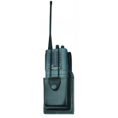 Universal Radio Case  Universal Radio Case Black Weave Finish Case is 1-1/2 in. D x 2-3/4 in. W x 7-1/2 in. H. Elastic cord with snap closure adjusts to hold radios of various heights. Holds most popular radios.