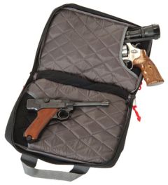 G*Outdoors Quad Pistol Case with Quilted Tricot Lining Black Nylon 1310PC
