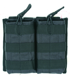 M4/M16 Open Top Mag Pouch w/ Bungee System Color: Black Magazine Capacity: Double
