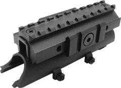 NCStar Tri-Rail AR-15 Receiver Cover with Weaver Style Bases Black Finish MTSKS