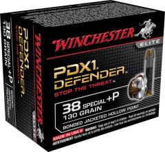 Winchester Elite .38 Special Bonded PDX, 130 Grain (20 Rounds) - S38PDB