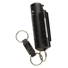 SABRE .54 oz hardcase  - Black  Features:    .54 oz Key Ring  Projects 10 Feet  Ballistic Stream Delivery - Reduces Wind Blow-Back  Contains Approximately 25 Shots