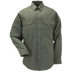 5.11 Tactical Taclite Pro Men's Long Sleeve Uniform Shirt in TDU Green - 2X-Large