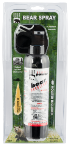 UDAP 15HP Super Magnum Bear Spray w/Hip Holster 9.2oz/260g Up to 35 Feet Black