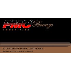 PMC Ammunition Bronze .50 BMG Full Metal Jacket Boat Tail, 660 Grain (10 Rounds) - 50A