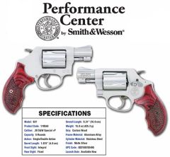 Smith & Wesson 637 Performance Center .38 Special 5+1 1.875" Pistol in Matte Silver - 170349