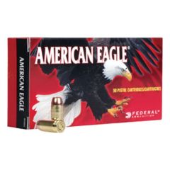 Federal Cartridge American Eagle 9mm Total Metal Jacket, 124 Grain (50 Rounds) - AE9N1
