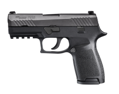 Sig Sauer P320 Compact MA Compliant 9mm 15+1 3.9" Pistol in Black Nitron (SIGLITE Night Sights) - 320C9BSSMSMA