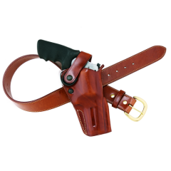 Galco International Dual Action Outdoorsman Left-Hand Belt Holster for L-Frame in Tan (4") - DAO105