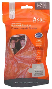 Adventure Medical 01401701 SOL Survival Blanket 60"x96" 2Person Orange/Silver