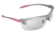 Radians Glasses, Silver And Pink Frame, Clear Lens Pg0810cs