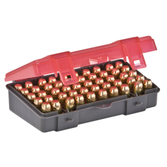 Handgun Ammo Case holds 50 rounds of .45 ACP, .40 S&W and 10mm Caliber Bullets