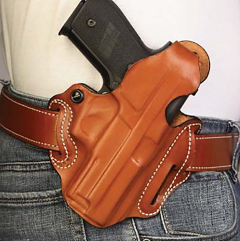 Desantis Gunhide Thumb Break Scabbard Right-Hand Belt Holster for Smith & Wesson Shield in Black (4") - 001BAX7Z0