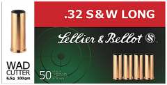 Magtech Ammunition .32 S&W Long Lead Round Nose, 100 Grain (50 Rounds) - SB32SWLA