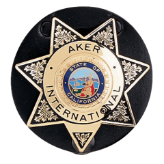 Aker Leather Clip-On Star Badge Holder in Tan - A592-TP