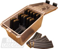 MTM Tactical Magazine Can - Holds 15 AR .223 Rem/5.56 Magazines Dark Earth TMC15