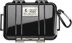 Pelican 1020 Micro Case 5x3x1" Watertight Clear Poly w/Black Rubber Liner