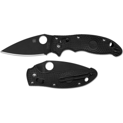 Spyderco Manix 2 Manual Folding Knife, 3.37" Leaf-Shaped Bd1 Plain Blade (FRCP Handle) - C101PBBK2