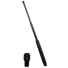 Expandable Baton - 21 , Black Shaft with Nylon Case, Uzi Box