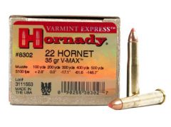 Hornady Varmint Express .22 Hornet V-Max, 35 Grain (25 Rounds) - 8302