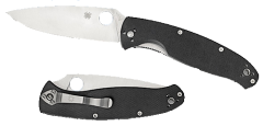 Spyderco Resilience Manual Folding Knife, 4.25" Drop-point 8C13Mov Stainless Plain Blade (G10 Black Handle) - C142GP