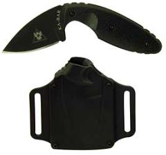 Ka-Bar Knives TDI Law Enforcement Fixed Knife, 2.3125" Drop-point Aus 8A/Black Plain Blade (Black Zytel Handle) - 1480