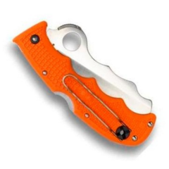 Spyderco Assist Manual Folding Knife, 3.69" Sheepsfoot Blade (Orange Handle) - C79PSOR