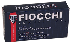 Fiocchi Ammunition 9mm Jacketed Hollow Point, 124 Grain (50 Rounds) - 9APBHP
